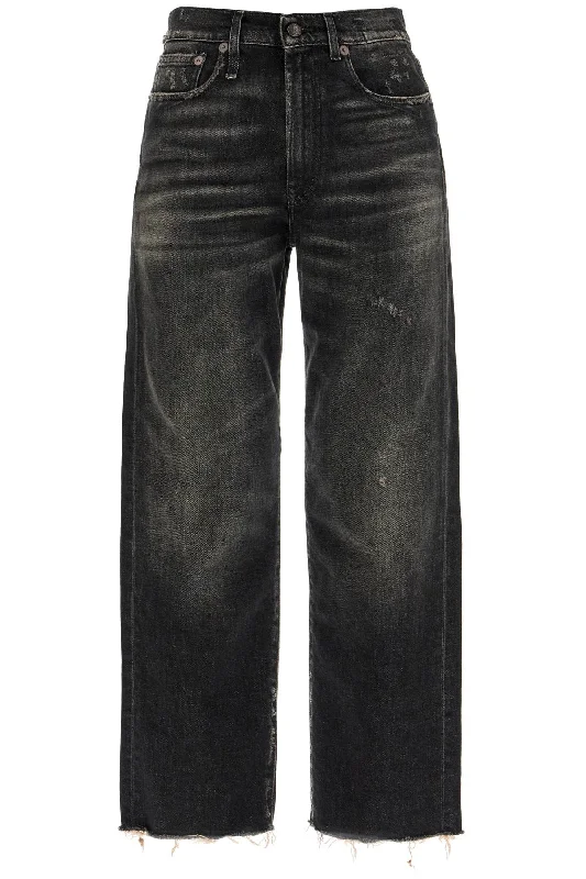 Boyfriend Jeans  - Black Cozy Relaxed Fit Denim Jeans