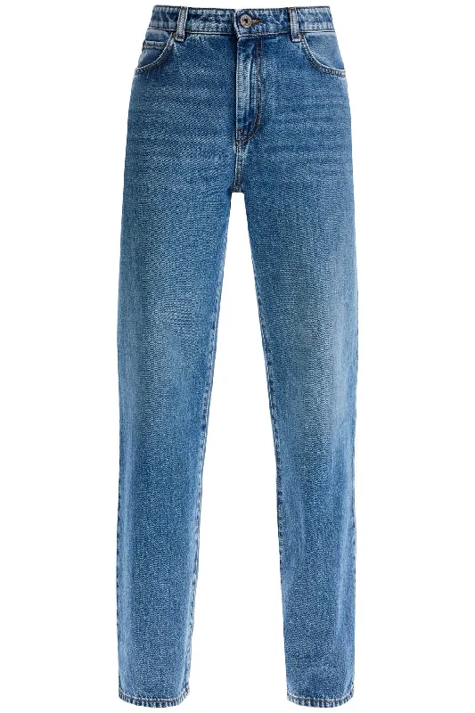 90's Five-pocket Jeans  - Blue Trendy Plus Size Jeans