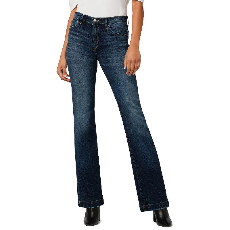Frankie Womens Dark Wash Mid-Rise Bootcut Jeans Trendy Low-Rise Bootcut Jeans