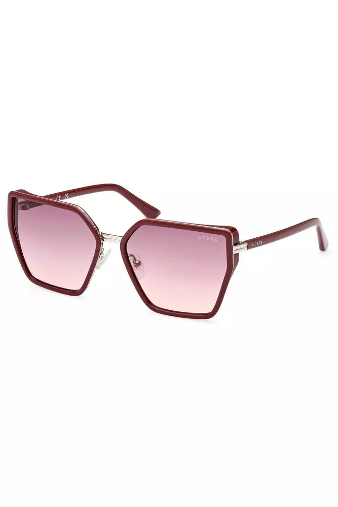 Guess Jeans Red Injected Women Women's Sunglass Fashionable White Denim Jeans