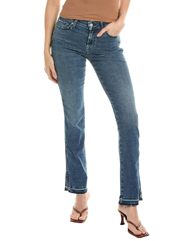 7 For All Mankind Kimmie Cleo Straight Jean Fashionable Raw Hem Bootcut Jeans
