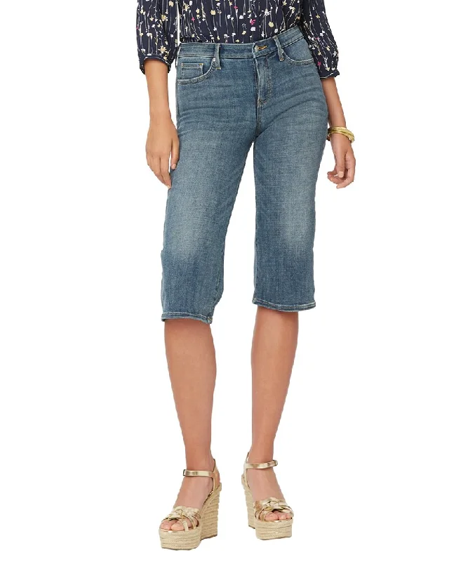 Nydj Petite Pedal Pusher Seline Wide Leg Jean Trendy Wide-Legged High-Waist Jeans