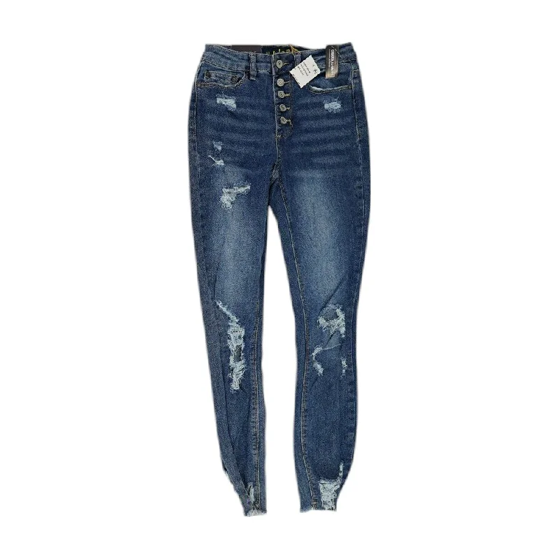 Blue Solid High Rise Jeans Cozy Stretch High-Waist Jeans