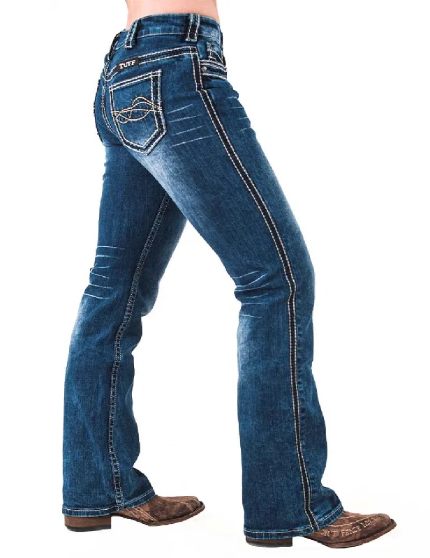 Cowgirl Tuff Ladies Jeans - Mid Rise - Triumph Trendy Bootcut High-Waisted Jeans