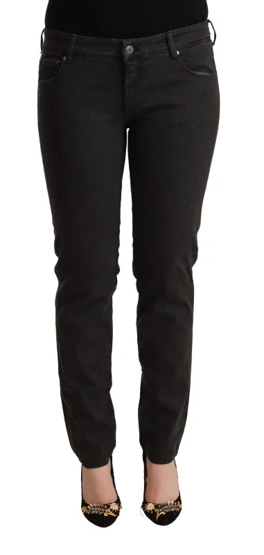 Ermanno Scervino  Low Waist Skinny blue Cotton Women's Jeans Elegant Tapered Leg Denim