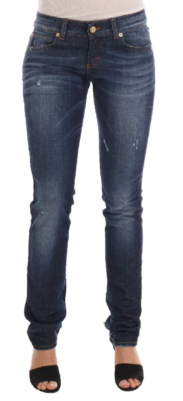John Galliano Stylish Skinny Low Rise Denim Jeans Trendy Button-Up High-Waist Jeans