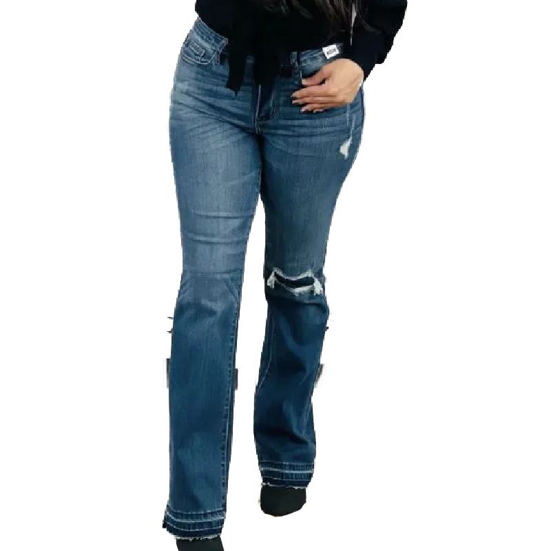 Judy Blue Women's Mid Rise Jeans Comfortable Jogger Style Jeans