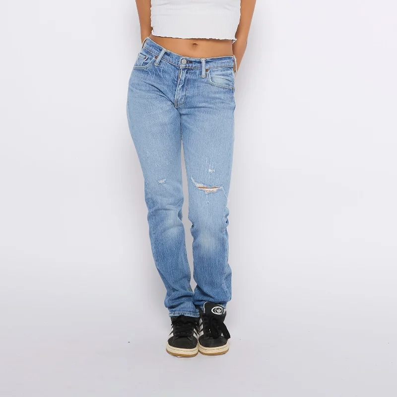 Levis 504 Straight Leg Jeans - UK 8 Trendy Button-Up High-Waist Jeans