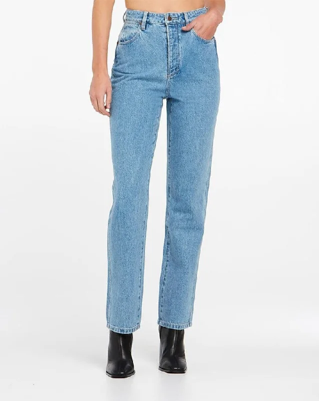 Lita Straight Denim Jean - Hempress Fashionable Button-Front Jeans