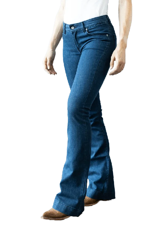 Kimes Ranch Women's Lola Blue Jeans Fashionable Raw Hemmed Jeans