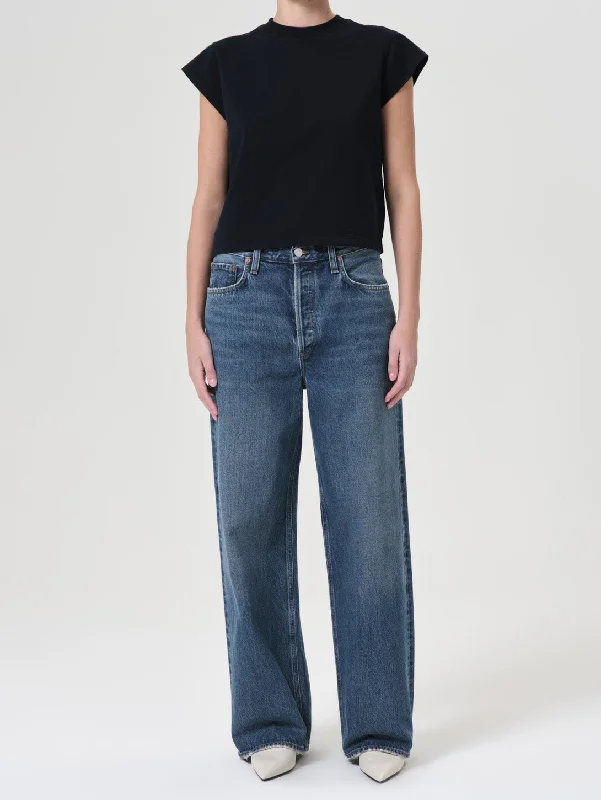 Low Slung Baggy Jean - Essence Fashionable Vintage Wash Jeans