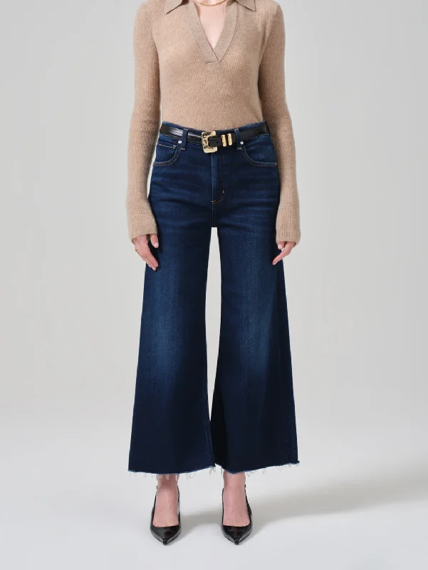 Lyra Wide Leg Crop Jean - Lotus Comfortable Flare Leg Jeans