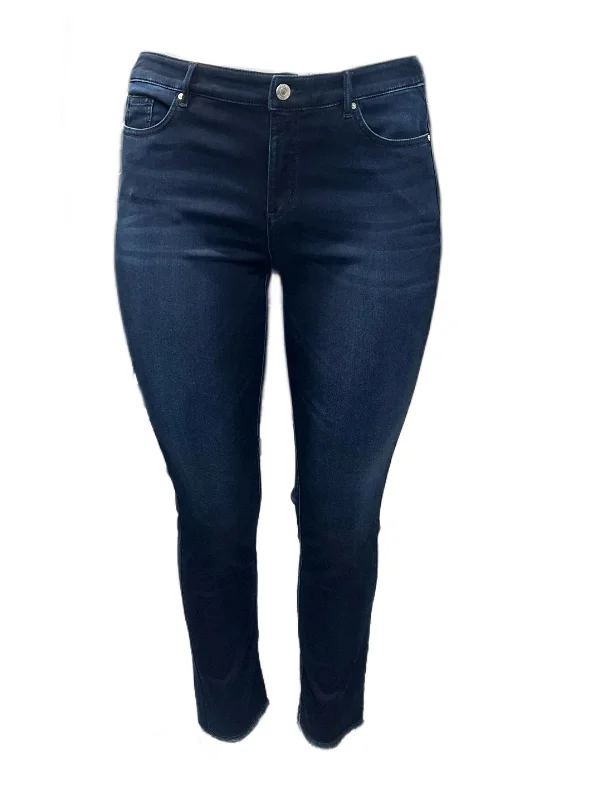 Marina Rinaldi Women's Navy Idrovoro Slim Jeans NWT Trendy Bootcut High-Waisted Jeans