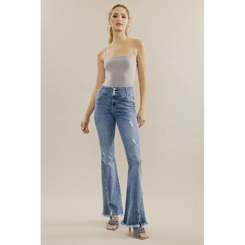 Kancan Miranda Ultra High Rise Flare Jeans Trendy Skinny High-Waist Jeans