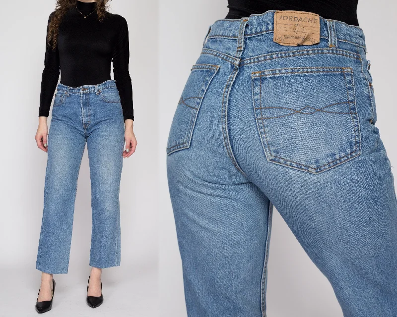 Medium 90s Jordache Straight Leg Ankle Jeans Chic Rip-Detail High-Waist Jeans
