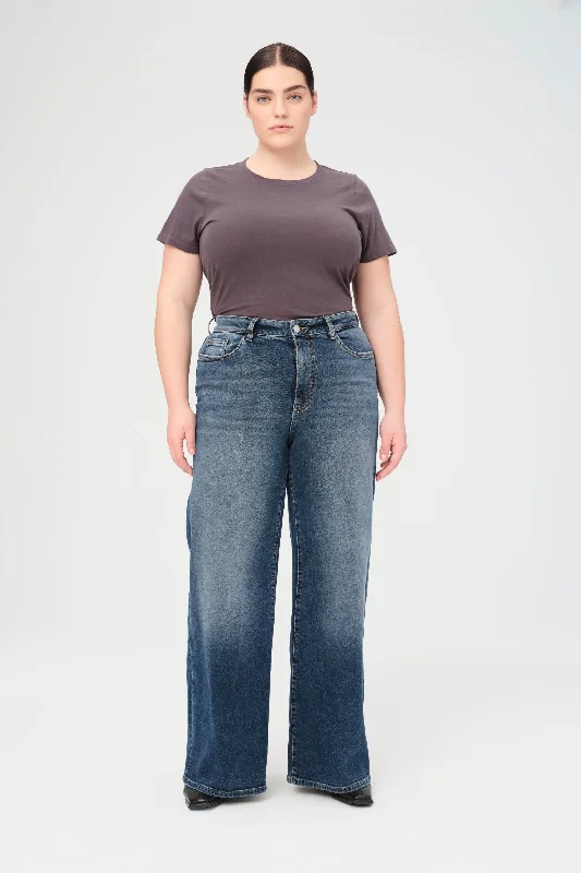 NCE PLUS - WIDE LEG JEANS | SWEET REVENGE Trendy Low-Rise Slim Jeans
