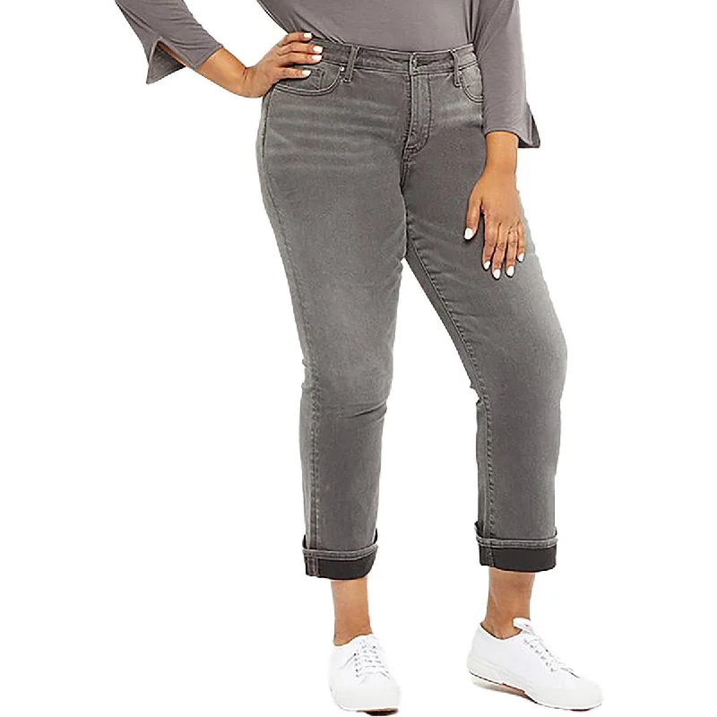 NYDJ Womens Plus Barbara Ankle Slimming Bootcut Jeans Fashionable Straight Cut Jeans