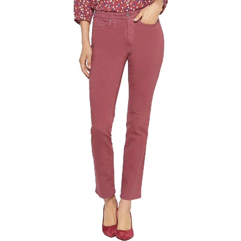 NYDJ Womens Sheri Straight Leg Stretch Slim Jeans Stylish Tapered Fit Jeans