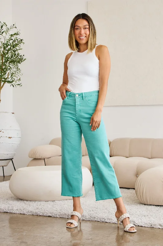 RFM Full Size Tummy Control High Waist Raw Hem Jeans Trendy Skinny Fit Jeans