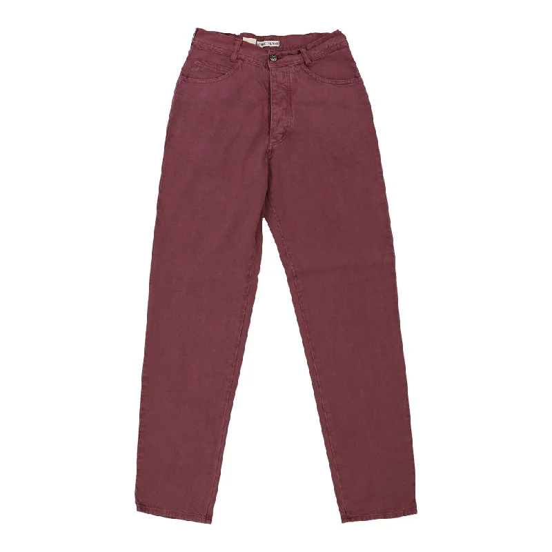 Stone Island Jeans - 28W UK 8 Purple Cotton Cozy Stretch High-Waist Jeans