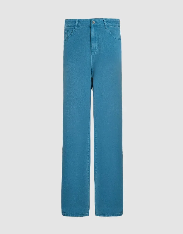 Straight Jeans Fashionable Cropped Denim Jeans