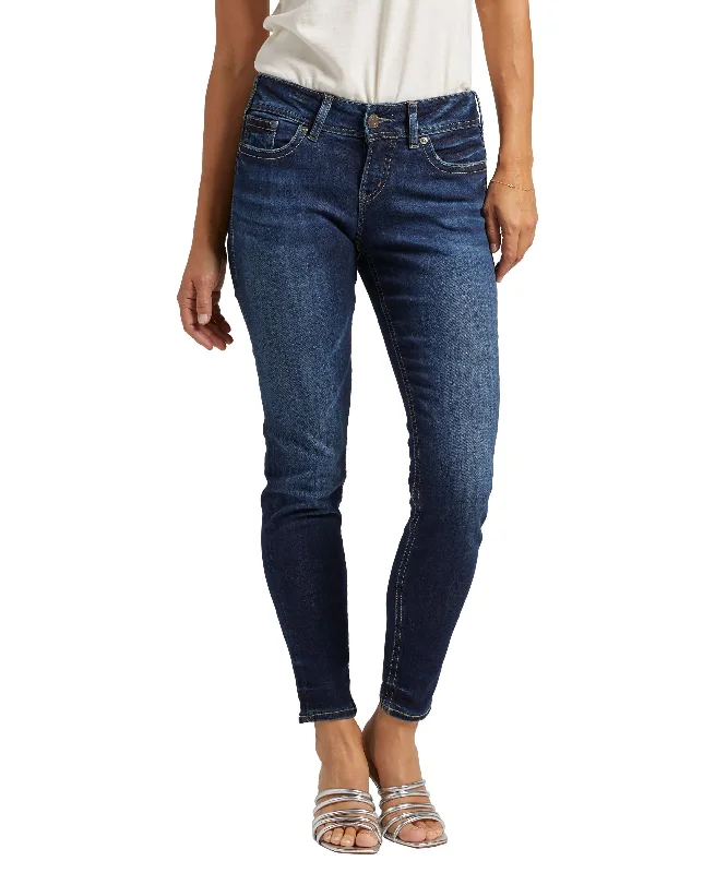 Suki Mid Rise Faded Super-Skinny Jeans Cozy Relaxed Fit Jeans