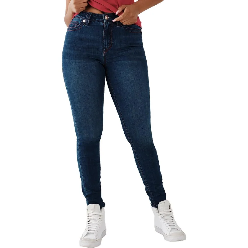 True Religion Womens Halle High Rise Dark Wash Skinny Jeans Chic Double Waistband Jeans True Religion Womens Halle High Rise Dark Wash Skinny Jeans Chic Double Waistband Jeans