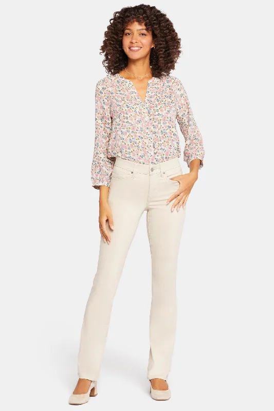 Waist-Match™ Marilyn Straight Jeans In Petite - Feather Trendy Patchwork Denim Jeans