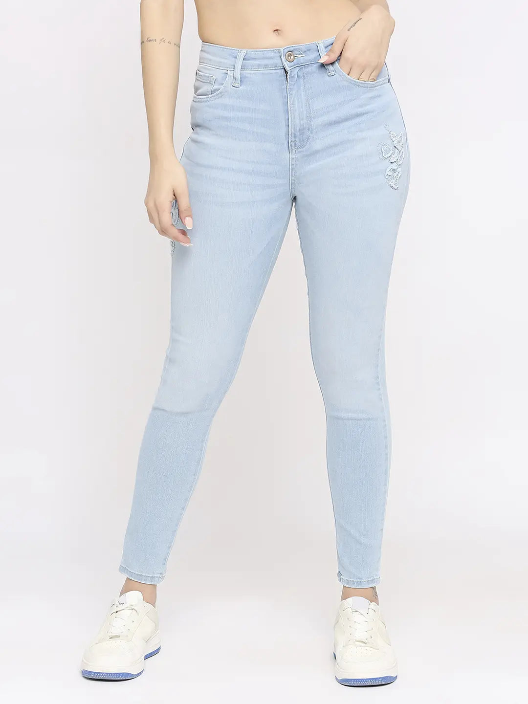 Spykar Women Light Blue Lycra Super Skinny - Clean Look High Rise Jeans-(Alexa) Stylish Acid-Wash Jeans Spykar Women Light Blue Lycra Super Skinny - Clean Look High Rise Jeans-(Alexa) Stylish Acid-Wash Jeans