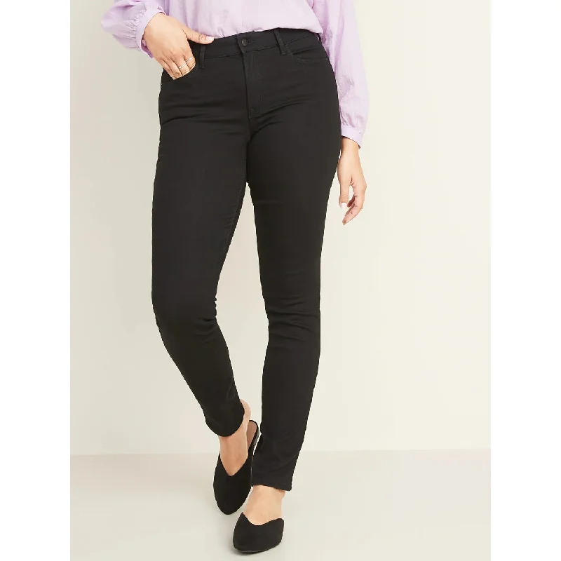 ON Mid-Rise Skinny Black Jeans Fashionable Slim Fit Jeans