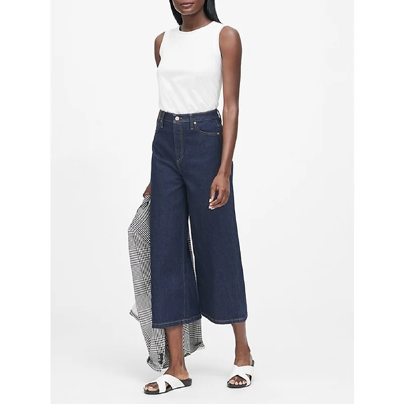 Rinse Wash Culotte Jeans Cozy Wide-Legged Jeans