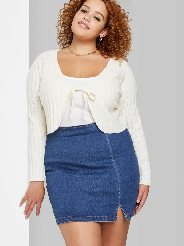 Women's Washed Denim Skirt,Navy asymmetrical skirt cut