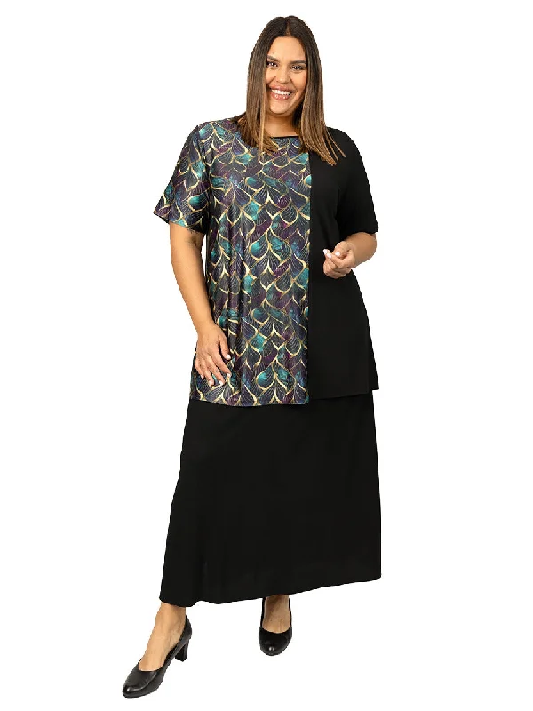 Above And Beyond Skirt - Black cashmere skirt rich