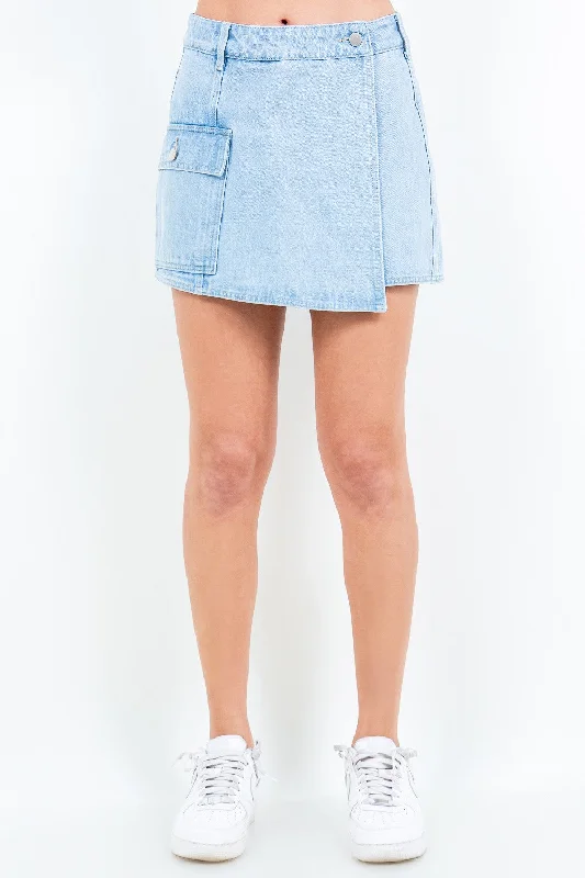 American Bazi Cargo Pocket Mini Skort spandex blend skirt