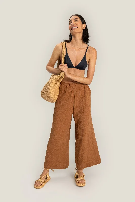 Bali Crop Pants Trendy High-Waist Trousers