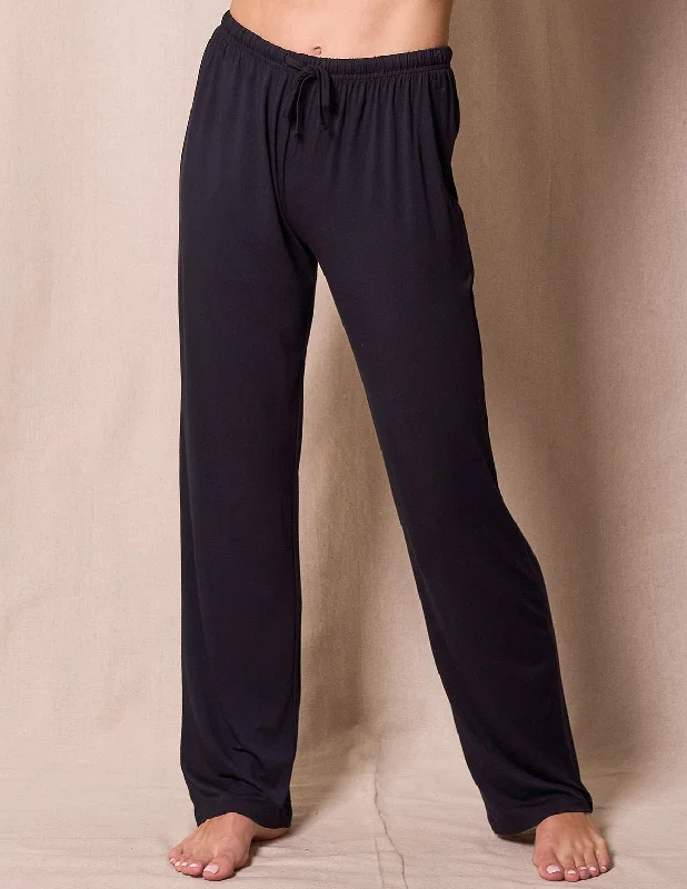 Bamboo Sleep Pants - Black Stylish Elastic Waist Pants