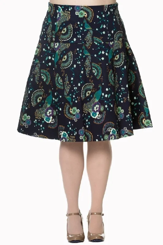 Proud Peacock Plus Size Skirt a-line skirt cut
