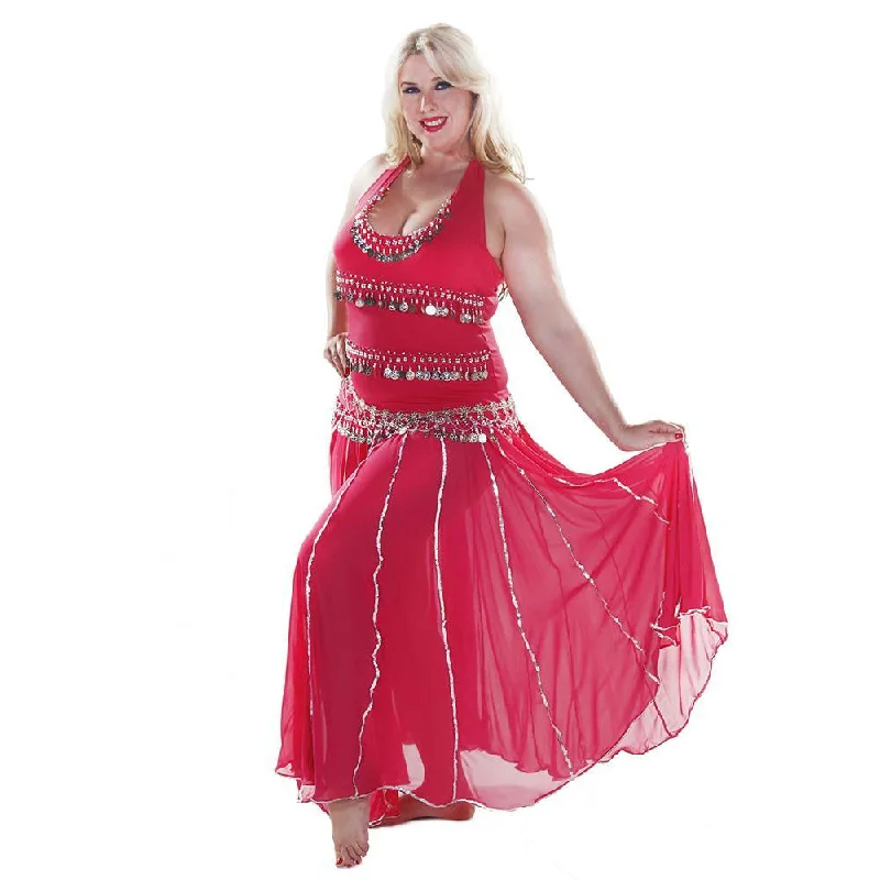 Belly Dance Top, Skirt, & Coin Belt Costume Set | SPIN OUT SEQUEL wool skirt thick