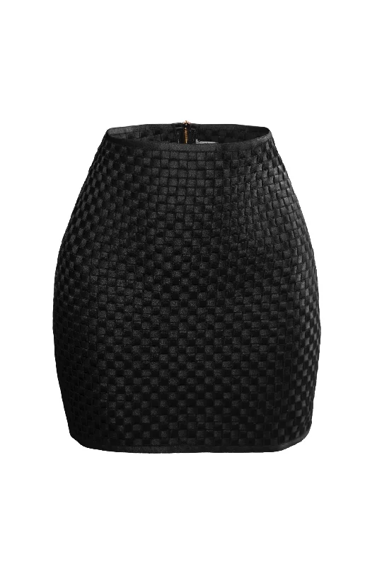 Nirvana black bondage skirt silk skirt sleek