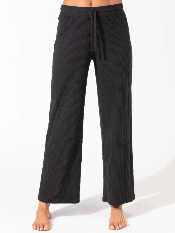 Cherie Wide-Leg Rib Pant Formal Wide-Leg Pants