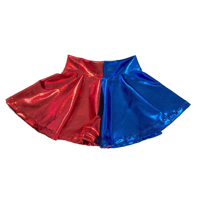 Children's Harley Quinn Metallic Skater Skirt cotton skirt soft