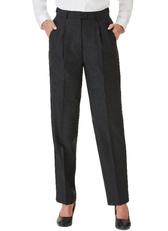 COLERAINE PLEATED PANT - CHARCOAL Formal Slim Pants