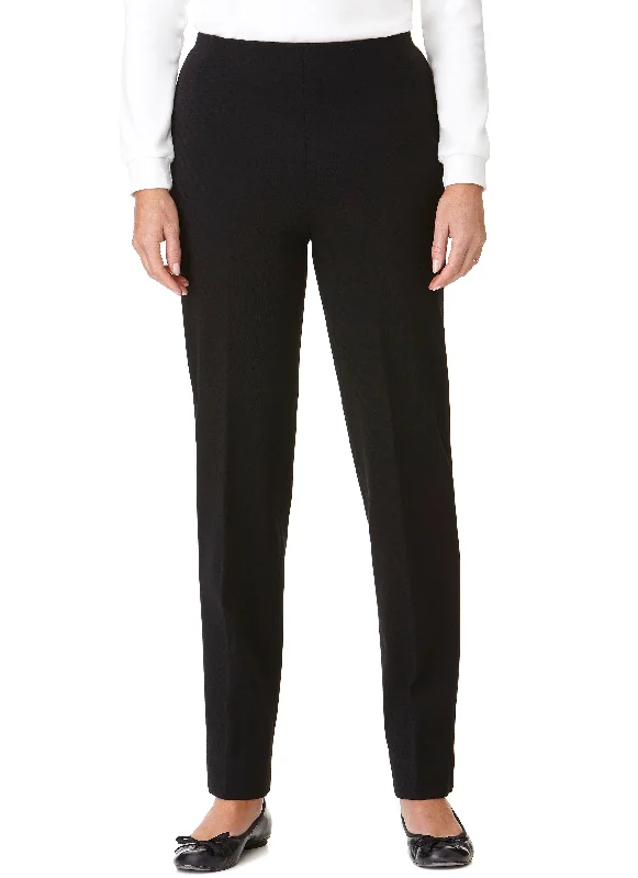 MARYBOROUGH PULL ON PONTI PANT - BLACK Trendy Printed Pants