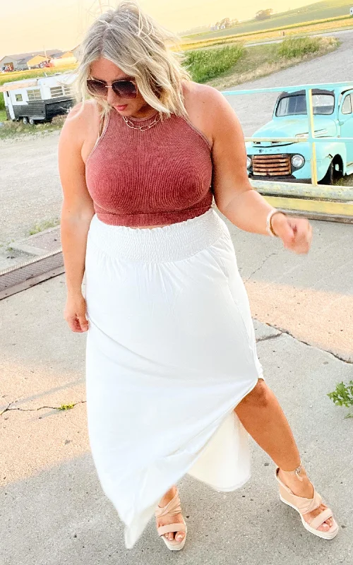 Don't Walk Away Maxi Skirt - Final Sale silk skirt elegant