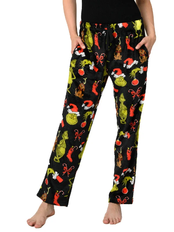 The Grinch Lounge Pajama Pants Plush Womens & Women's Plus Christmas Print Relaxed Lounge Trousers The Grinch Lounge Pajama Pants Plush Womens & Women's Plus Christmas Print Relaxed Lounge Trousers