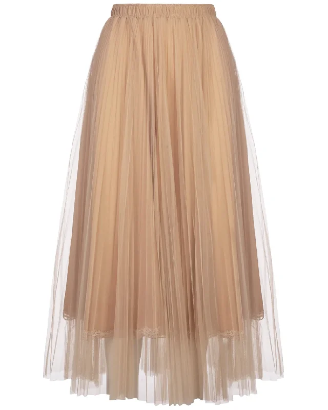 Maple Sugar Midi Skirt a-line skirt cut