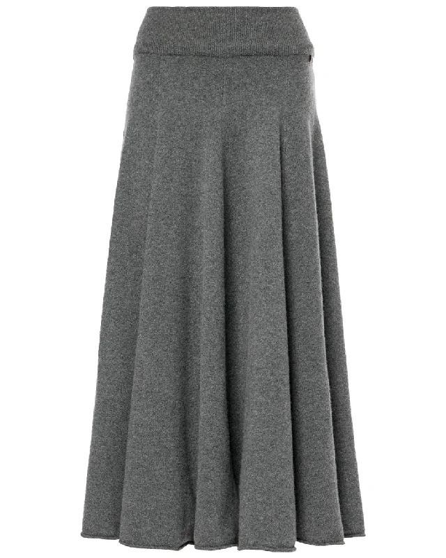 Felt Twirl Midi Skirt corduroy skirt comfortable