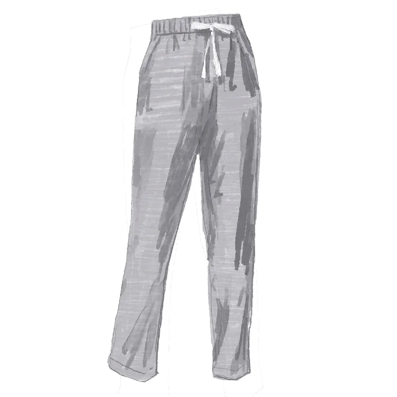 Cotton Poplin PJ Pants Stylish Paperbag Waist Pants