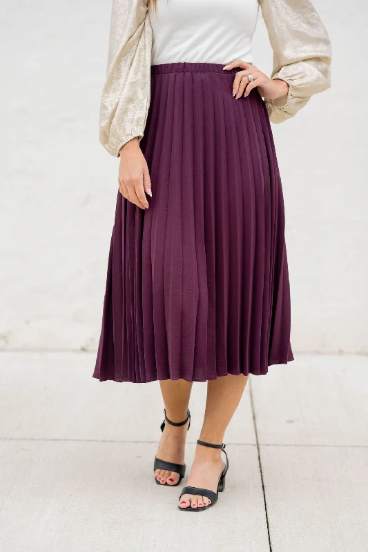 Flirty Pleated Midi Skirt linen skirt relaxed