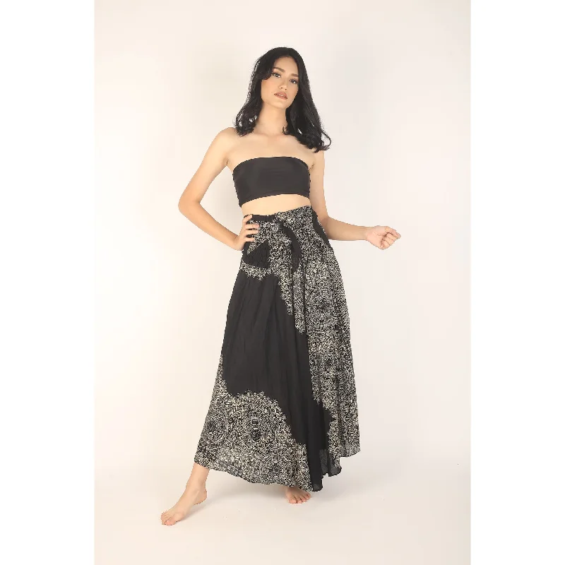 Floral Mandala Women's Bohemian Skirt in Black SK0033 020036 02 velvet skirt luxury
